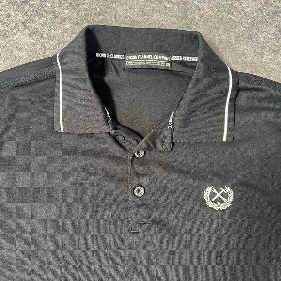 Dixxon Polo Black Shirt Mens Sweat Wicking Performance Polo Golf Size XL - Picture 5 of 10